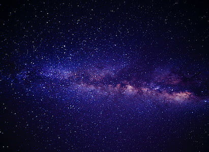Galaxie, prostor, Příroda, obloha, mraky, noční, souhvězdí