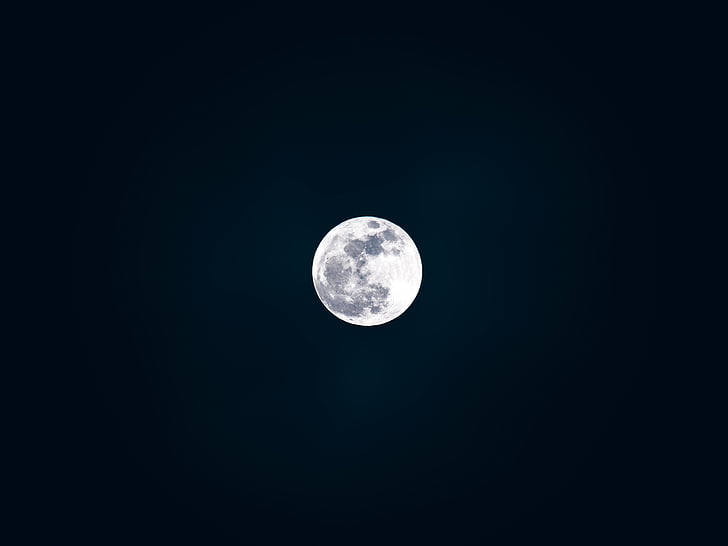 Luna llena, noche, negro, oscuro, cielo, Astronomía, universo