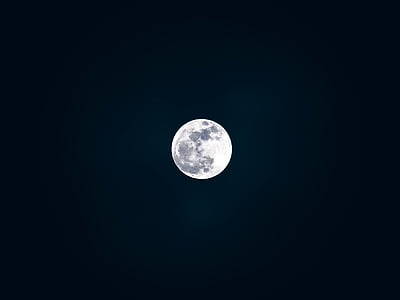 lua cheia, à noite, preto, escuro, céu, Astronomia, universo