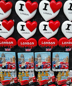 Londýn, magnety, Láska, Anglie, cestování