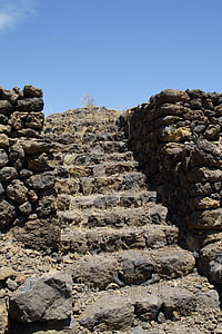 portaat, pyramidi, Güimar, portaiden pyramidi, uusittu, Tenerife, Guanchit