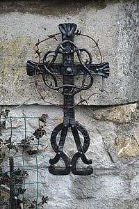 detail, cross, church, old, christianity