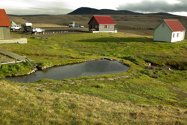 Izland, laugafell, Hot springs, geotermikus, 4 x 4