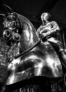 armadura, caballo, Caballero, medieval, soldado, militar, montar a caballo