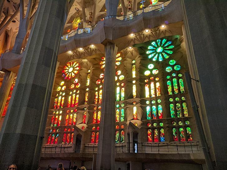 Architektura, kostel, Basilica de sagrada familia, Antonio Gaudi, Barcelona, náboženství, Katedrála