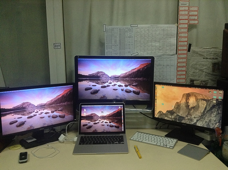 Mac, monitor, de machinekamer, computer, technologie, computermonitor