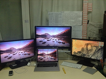 Mac, monitor, Ruang mesin, komputer, teknologi, monitor komputer