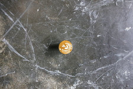espresso, cvetlični, beton, pločnik, kava, kavarna, kapučino