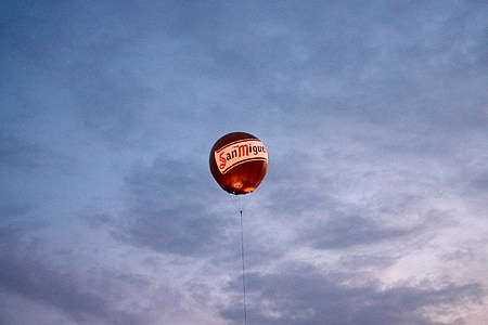 balloon, sky, fly, hot air balloon, float, take off, blue sky