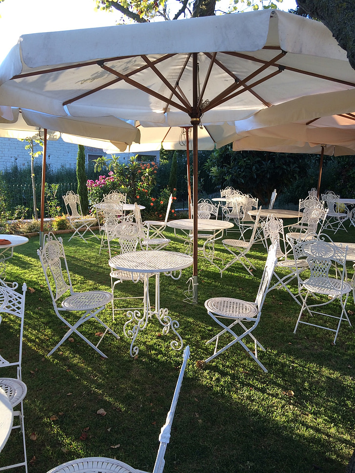 terassa, chairs, dining tables, good weather, summer, nature, enjoy