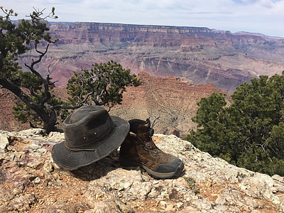 大峡谷, 自然, 帽子, 靴子, 美国, 沙漠, 景观