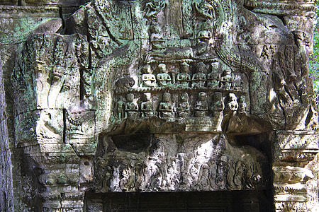 Ta Prohm Temple, tomb raider nổi tiếng, ngôi đền, đi du lịch, đồ cổ, cũ, phim