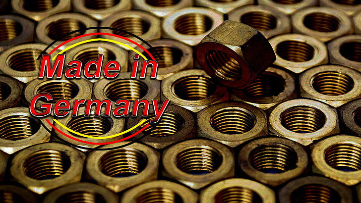 vyrobené v Nemecku, orechy, pečiatka, výroba, výroba, quallität