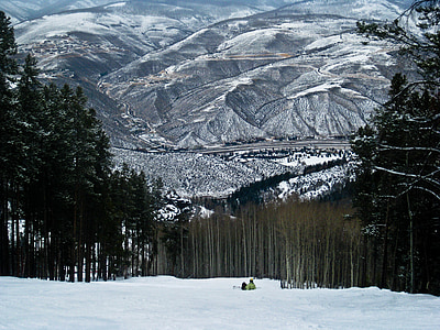 montanhas, neve, snowboard, ao ar livre, paisagem, Inverno, férias