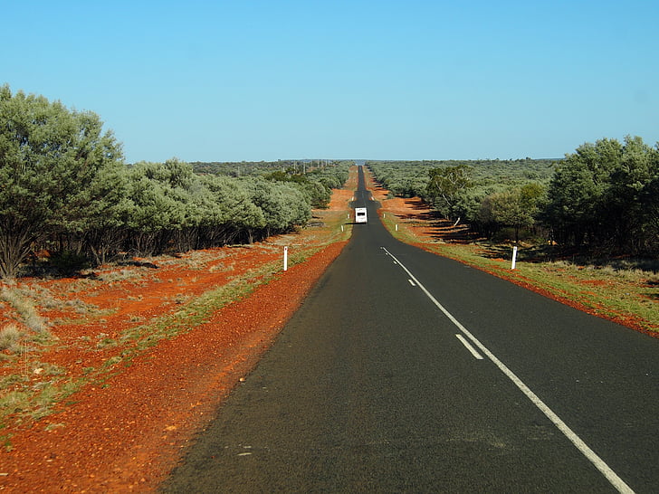 Road, Outback, Desert, punane mustuse, tee ees, mahajäetud, lohutu