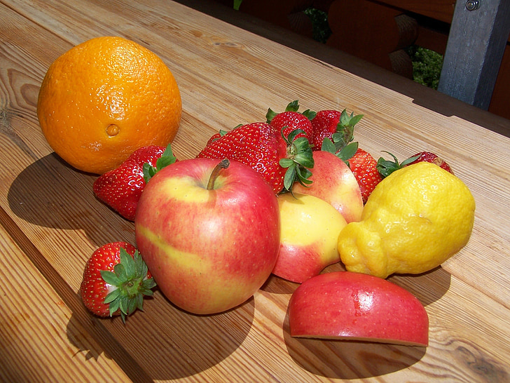 fruita, Sa, aliments, vermell, fruites, vitamines, Poma
