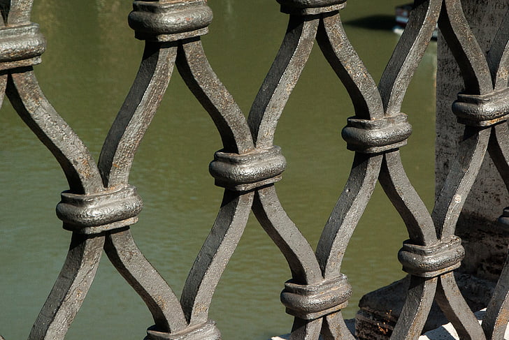 grid, protection, wrought iron, barrier, old-fashioned, selective focus, history