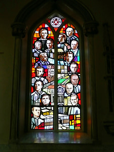 窗口, 教会, 多彩, 染色, 玻璃, 建筑, 宗教
