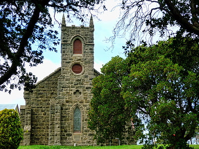 church, old, historic, building, rural, stone, nature