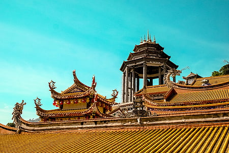 Asiatiska, byggnader, Kinesiska, Palace, templet, Asia, arkitektur