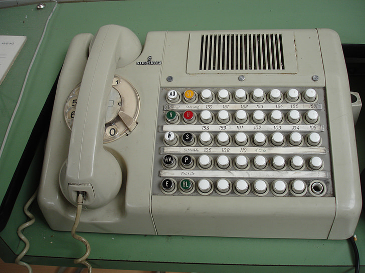 telefon, ekstern, apparatet, kommunikasjon, gamle, teknologi, kontor telefon