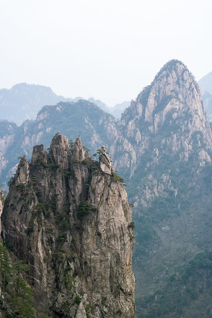 ácido sulfúrico, montaña, República Popular China, roca, viajes, Arriba, magnífica vista