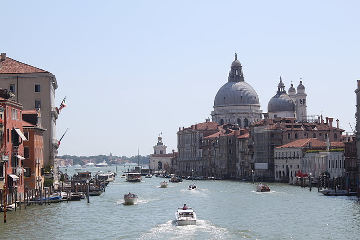 Wenecja, łodzie, wody, kanał