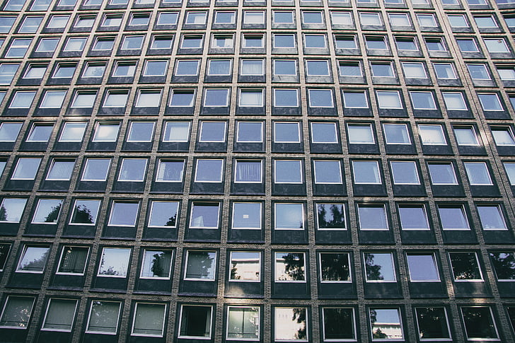 glass, panel, window, lot, building, business, city