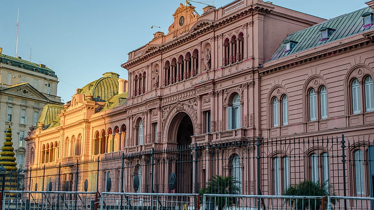 ngôi nhà, tòa nhà chính phủ, Casa rosada, Argentina, Plaza de mayo, Buenos aires