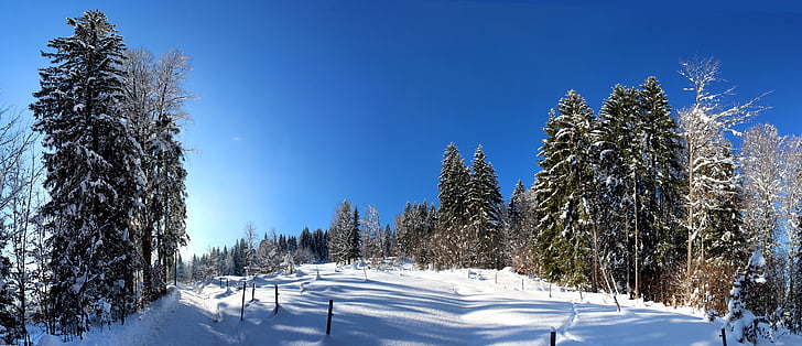 Alpok, Oberstdorf, Németország, táj, természet, turizmus, hó