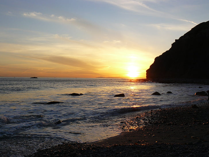 Dana point, California, hav, stranden, vann, natur, solnedgang