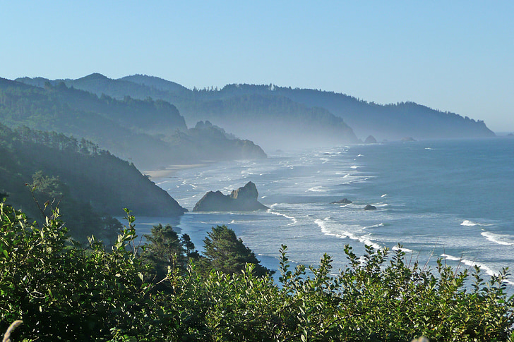 Costa, Costa, Oregon, EUA, Perspectiva, veure, platja