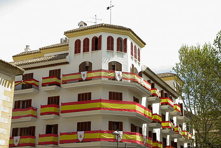 Andaluzja, Lorca, Architektura, balkony, okiennice, Hiszpania