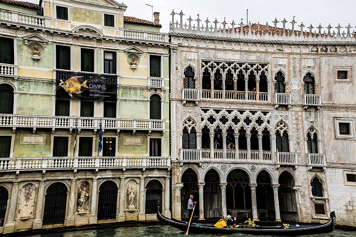 venice, old houses, italy, homes, waterway, water, building