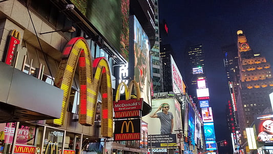 Нью-Йорк, США, освещение, Таймс-сквер, город, большой, Проживание