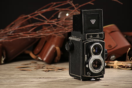 twin-lens reflex camera, ons departement voor imaging, oude camera, camera - fotografische apparatuur, retro stijl, ouderwetse, oude
