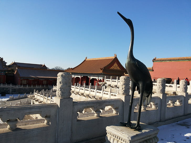 the national palace museum, crane, pillar, asia, architecture, famous Place, palace