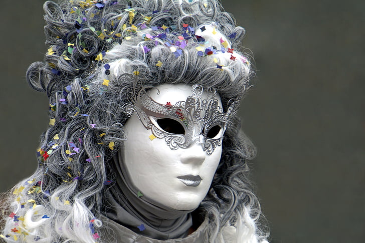 masken, maskerad, Venedig, Carnival, Festival, venetianska, Italien