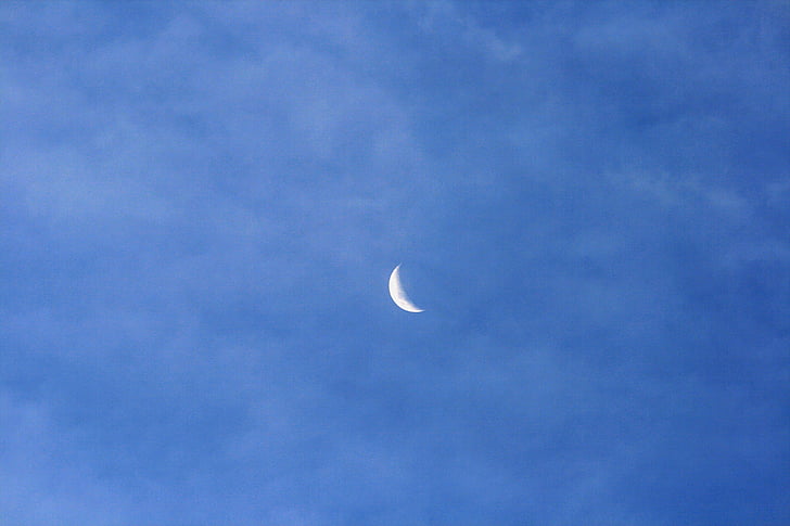 Mặt Trăng lưỡi liềm, Mặt Trăng, Crescent, mảnh, quỹ đạo, ánh sáng, bầu trời