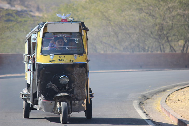 riquixá, Tuktuk, Índia, transporte, transportes, viagens, táxi
