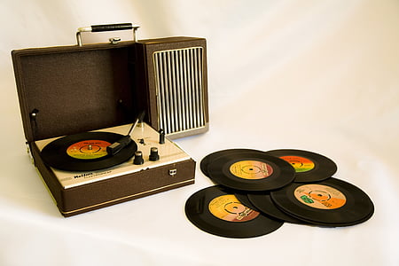 record, lapide in pietra, oggetto d'antiquariato, nostalgia, vecchio, grammofono