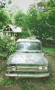 Zelená, tofas, Murta, pole, auto, oldschool, Vintage