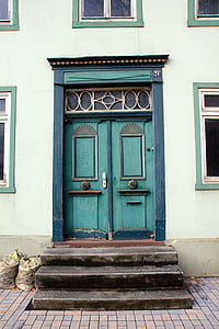 edifici, casa, porta, l'entrada, escales, arquitectura, vell