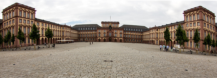 panoráma, Mannheim, Castle