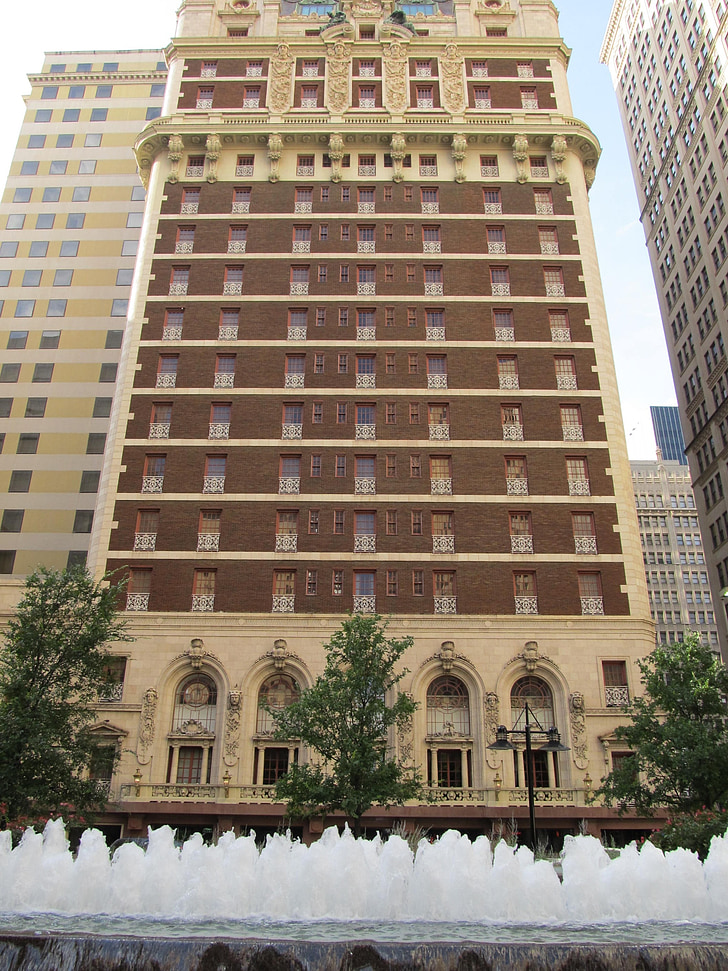 Adolphus hotel, Centrum města, Dallas, Texas, městský, Panorama, Architektura