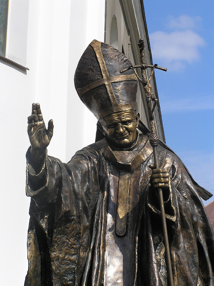 emlékmű, pápa, a szobor, a hozzáállása a, Jean paul ii., Pope john paul ii, a mező