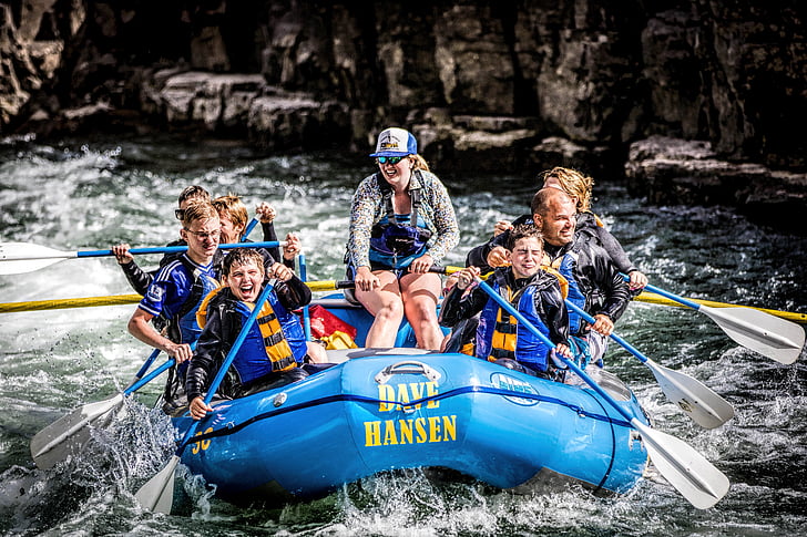 oameni, alb de apă, rafting, Râul Snake, Wyoming, float, Râul