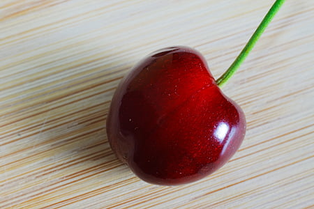 Cherry, närbild, mat, frukt, röd