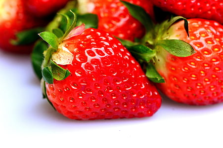 jordbær, frukt, bær, frukt, søt, rød, deilig