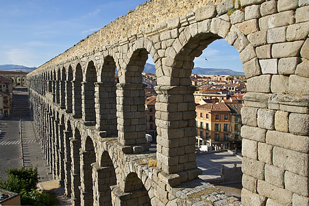 akvadukt, Segovia, Roman, Španielsko, Architektúra, Arch, kameň